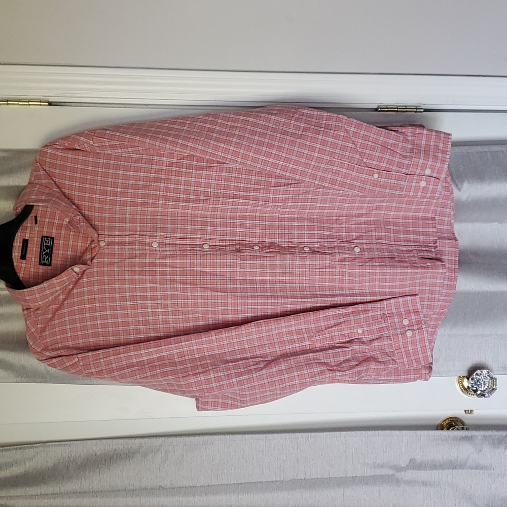 Salmon button up shirt